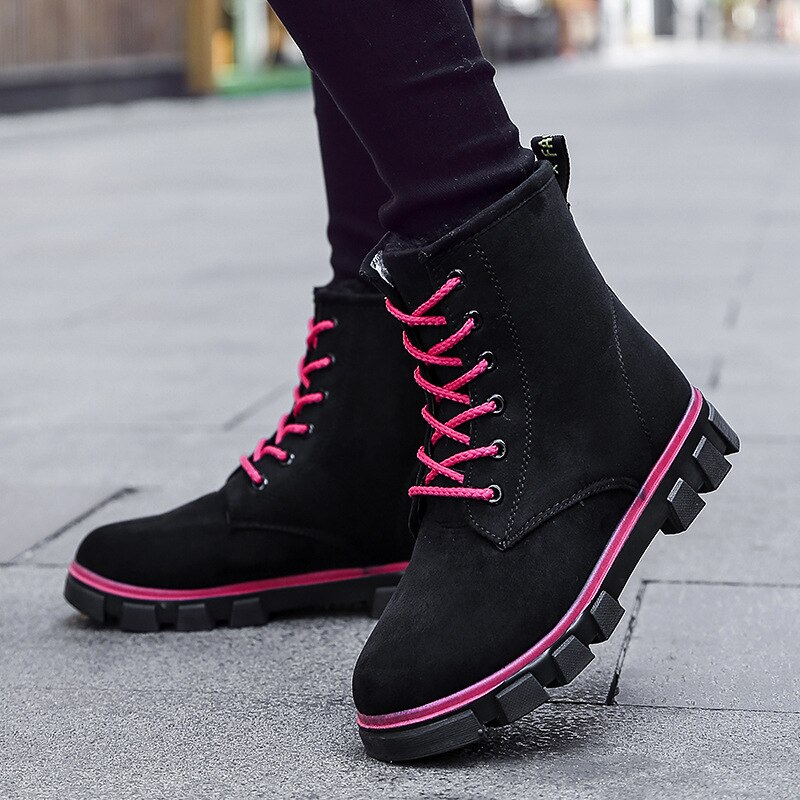 snow boots women boots flat ankle boots Martin boots winter warm ladies cotton shoes women's shoes