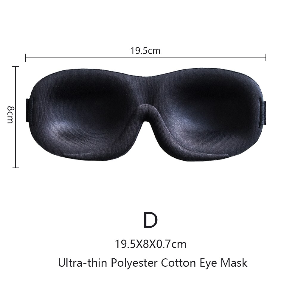 3d nukahtamismaski estää valon unenaamio pehmeä pehmustettu silmäsuojus nukkumiseen silmäsuojan silmäsuoja uniapun maski silmälaput: D