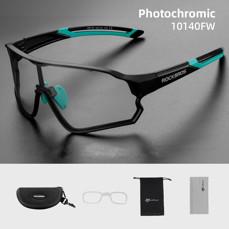 ROCKBROS Gafas Fotocromáticas para Ciclismo, Lentes Deportivas, Ultraligeras, Equipo de Seguridad, MTB, Deporte en Carretera, Protección UV400: Rosa
