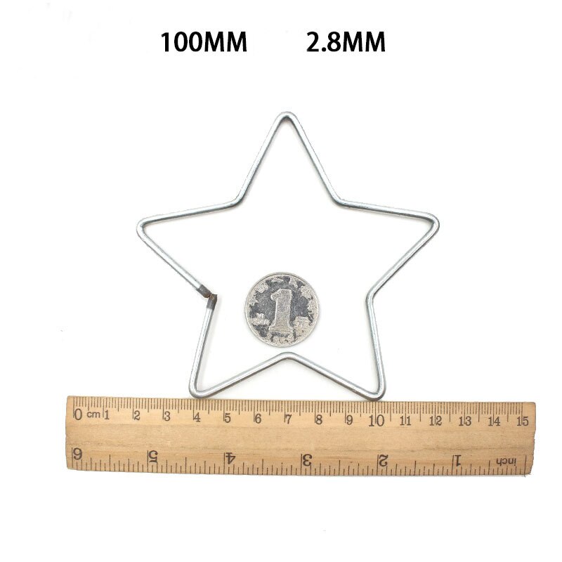 1 paket/los Mond Herz Form 50-300mm Großen Traum Catcher Ring Handwerk Metall Ringe Für Traum Fänger Hoops DIY Hängen Anschlüsse: Pentagram 100mm 2pcs