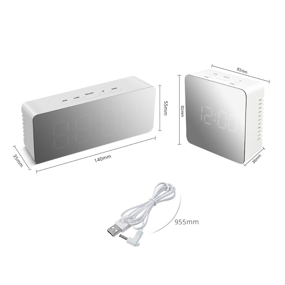 LED Digital Display Office Alarm Clock Bedroom Wake Up Light LED Digital Clock Table Watch Desk Clock Home Electronics Clocks