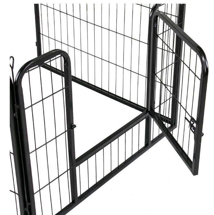 Foldable Pet Dog Fence Gates For Dog Cat Security Guard Install Easily Enclosure Dog Fences Puppy Kennel House Dog Supplies HWC