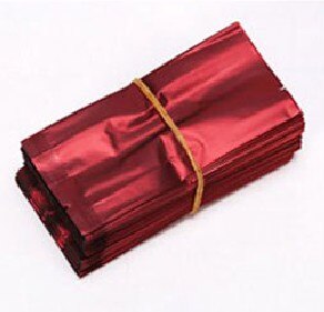 Sachet de thé en papier d'aluminium, sachets d'emballage thermoscellés sous vide sachets d'aluminium Mylar pour aliments café thé 200 unités/lot