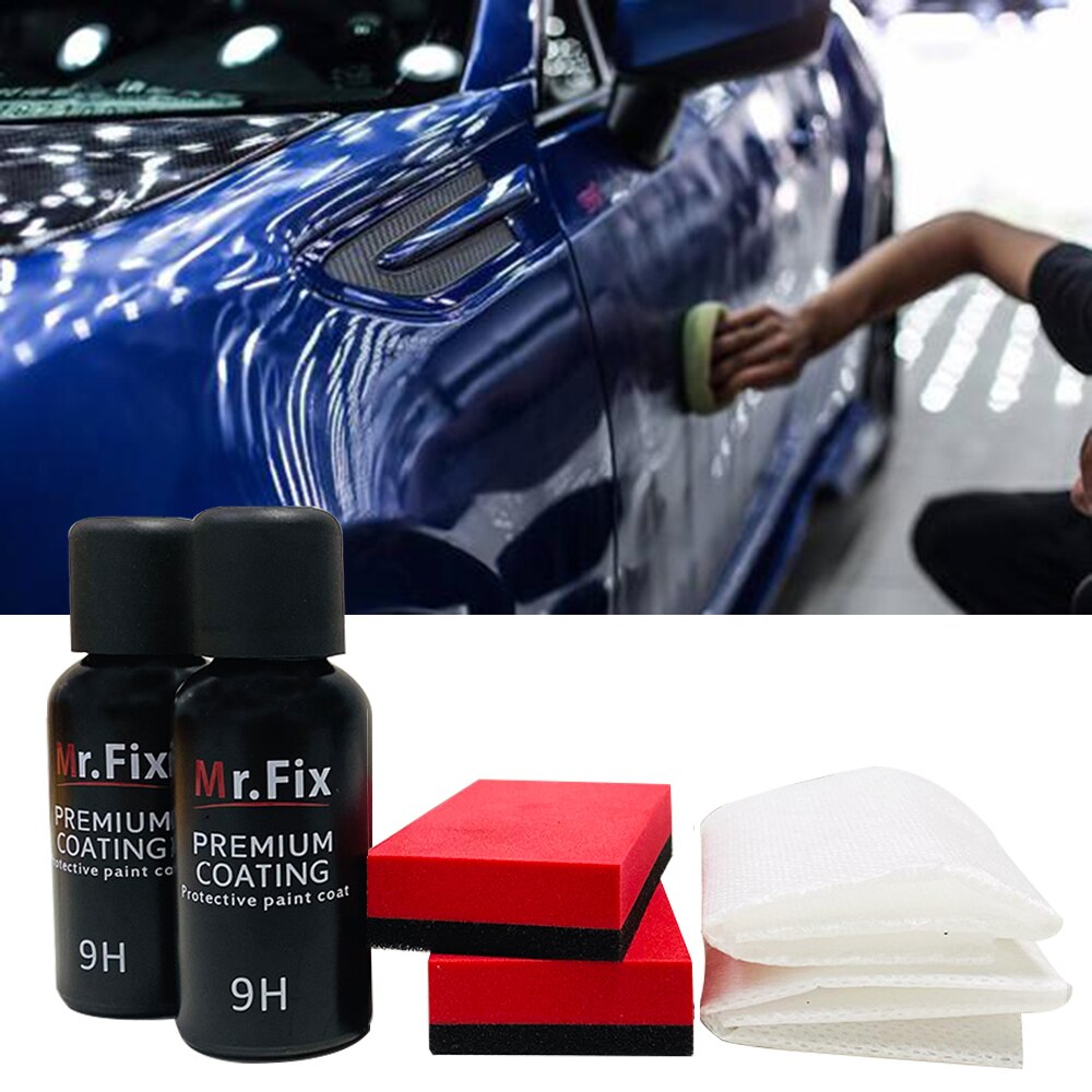 2 pezzi di vetro liquido per auto rivestimento automatico in ceramica impermeabile Nano ceramica auto vernice cura liquido antigraffio super idrofobo