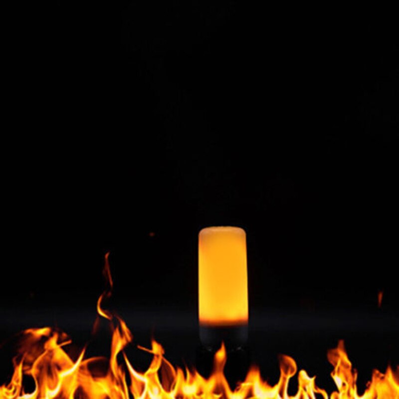 LED Burning Flicker Light Bulb USB Flame Effect Fire Battery/Decorative Lamp