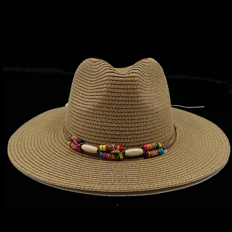 Jazz Top Chapéu de Palha Rosa Novos Acessórios Chapéu de Praia Chapéu de Homens e Mulheres Novo Chapéu de Sol Essencial Verão Praia Viagem: CINZA