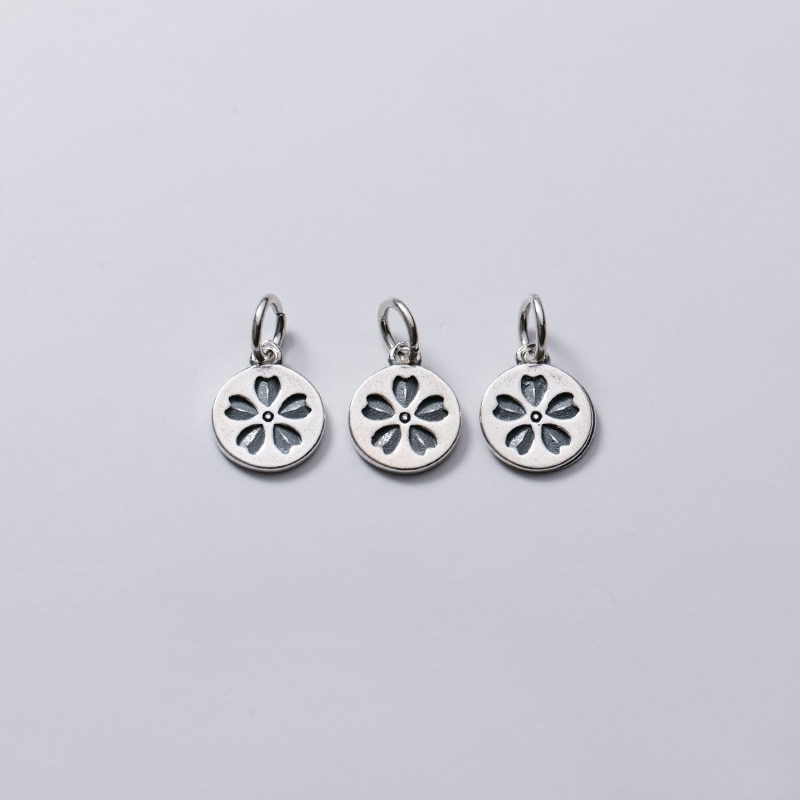 Meetsoft romantische 925 Sterling silber anhänger mit niedlichem blumenmuster, speziell für diy-handgefertigte halskettendekorationen