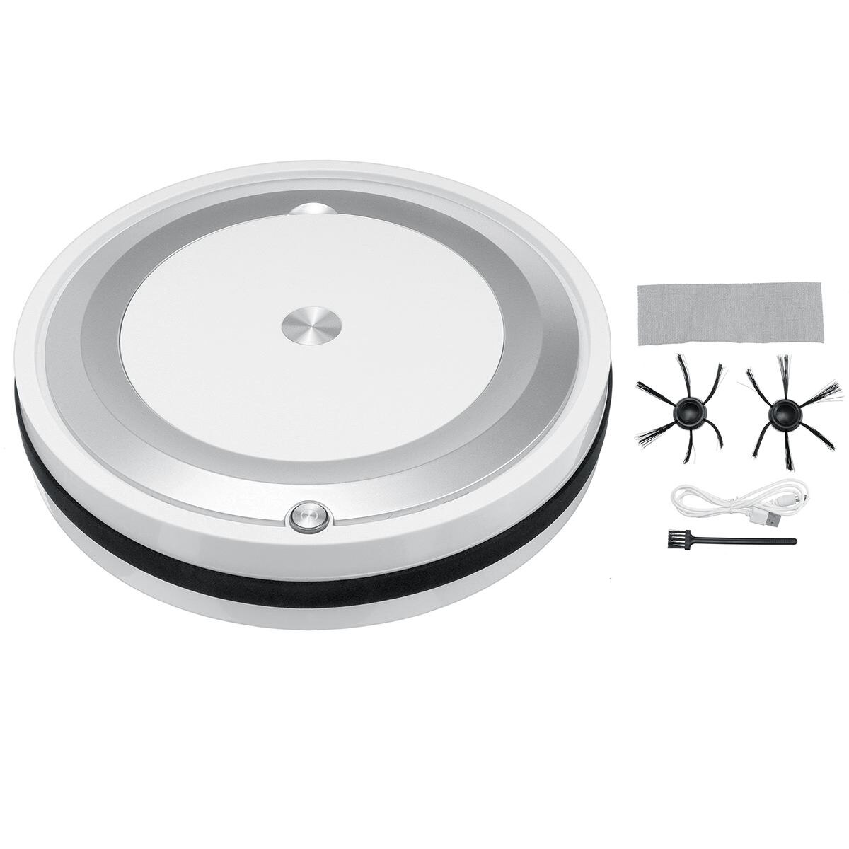 Robot Vacuum Cleaner Intelligent APP Remote Control 3-in-1 Multifunctional Robot Vacuum Cleaner Electric Sweeper Household: Silver