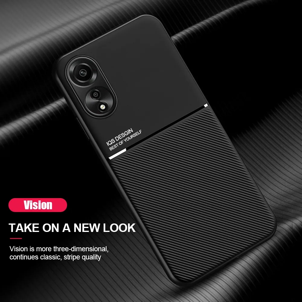 For OPPO A79 A78 A58 Case Protective Cover For OPPO A98 5G A17 A57 A57S A94 A95 Built-in Car Magnetic Holder Phone Coque Fundas