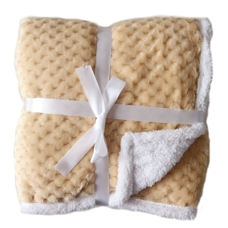 Mantas de franela 3D para bebé recién nacido, conjunto de ropa de cama sólida, funda para cochecito infantil, manta para niño y niña: Brown Pineapple