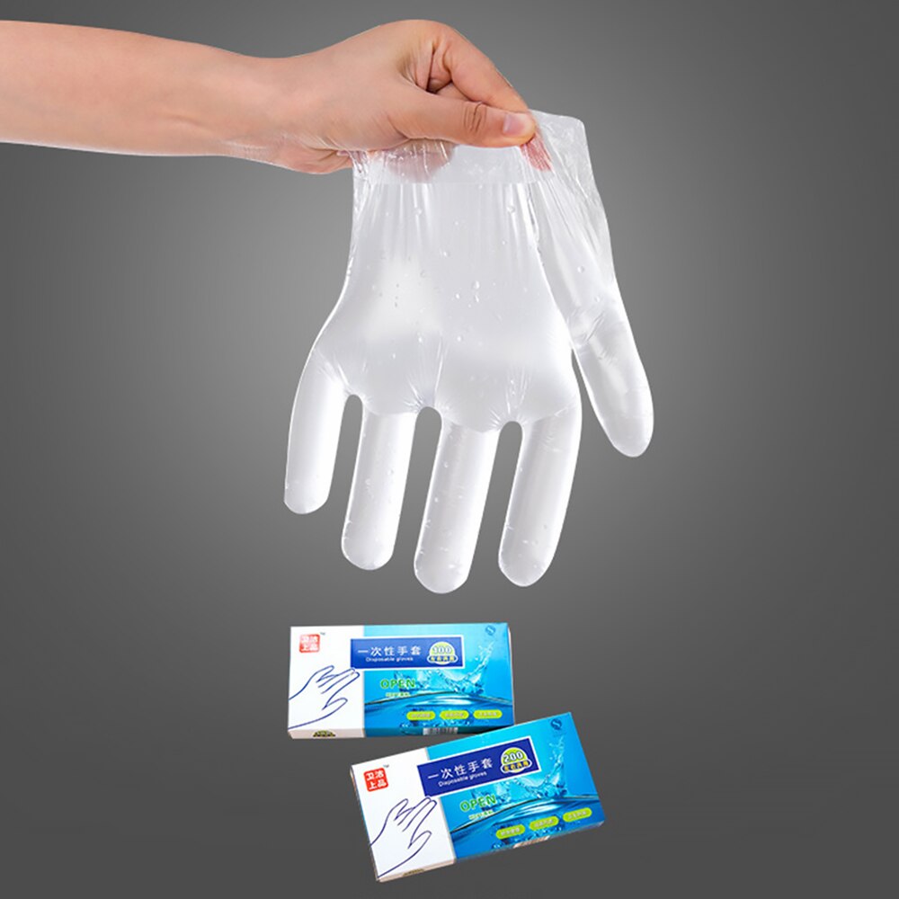 200Pcs Box Disposable Vinyl Glove Multifunction Transparent Thin Waterproof For Housework Clean Kitchen Baking Gloves