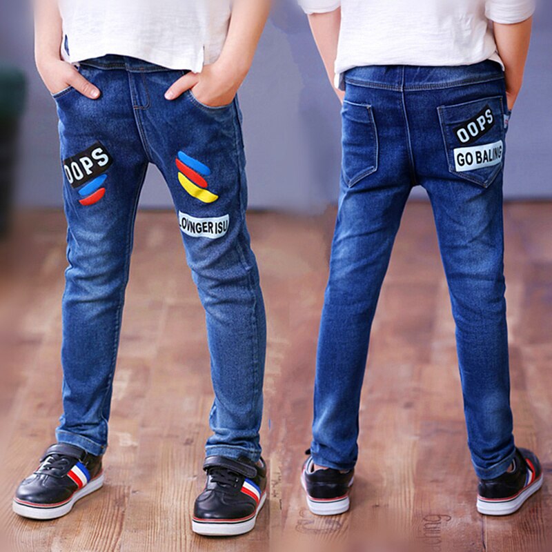 Mode Gebroken Gat Broek Kinderen Katoenen Jeans Voor Tiener Jongens Peuter Baby Lente Herfst Jeans Broek Blauwe Broek Kinderen