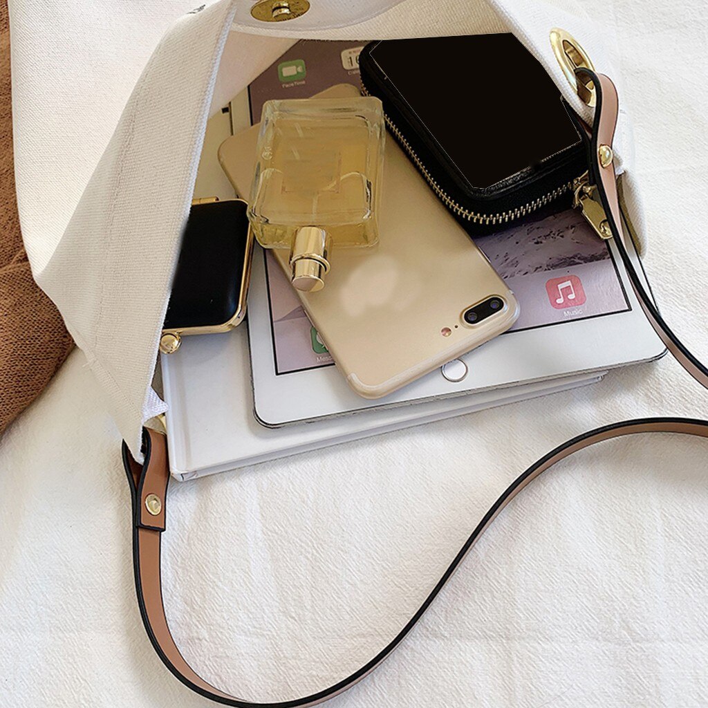 Vrouwen Canvas Boodschappentas Vrouwelijke Canvas Doek Schoudertas Eco Handtas Tote Herbruikbare Grocery Shopper Tassen Studenten Boekentas