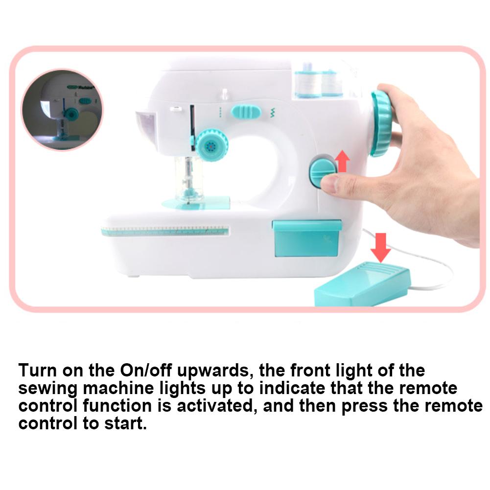 Mini Kids Simulation Electric Sewing Machine Small Appliances Educational Toy Girl Pretend Play Game