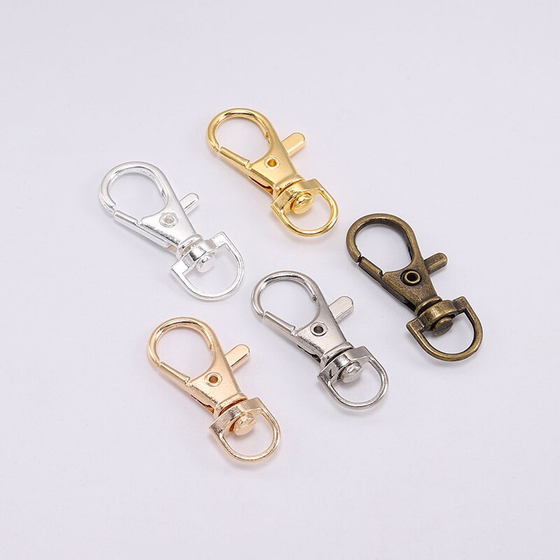 10Pcs/Lot KC Gold Bronze Color Metal Lobster Clasp Hooks Connector For DIY Making Key Chain Jewelry Findings Accessories