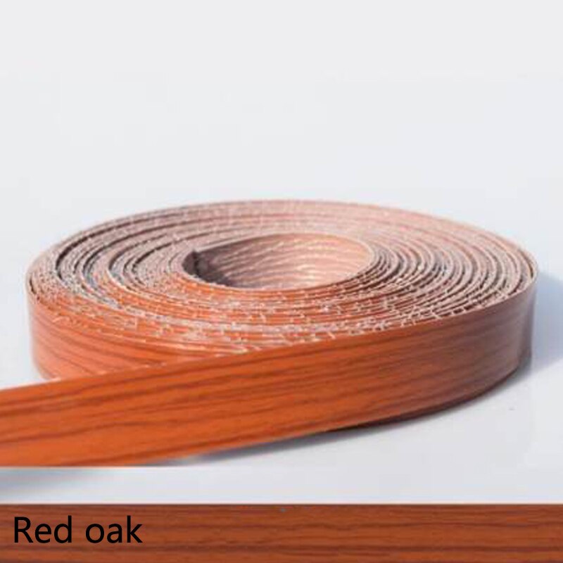 Borde de bandas de PVC decorativo de chapa de madera autoadhesivo de 10M y 2cm para muebles, armarios, mesas de oficina, bordes de superficie de madera: Red oak