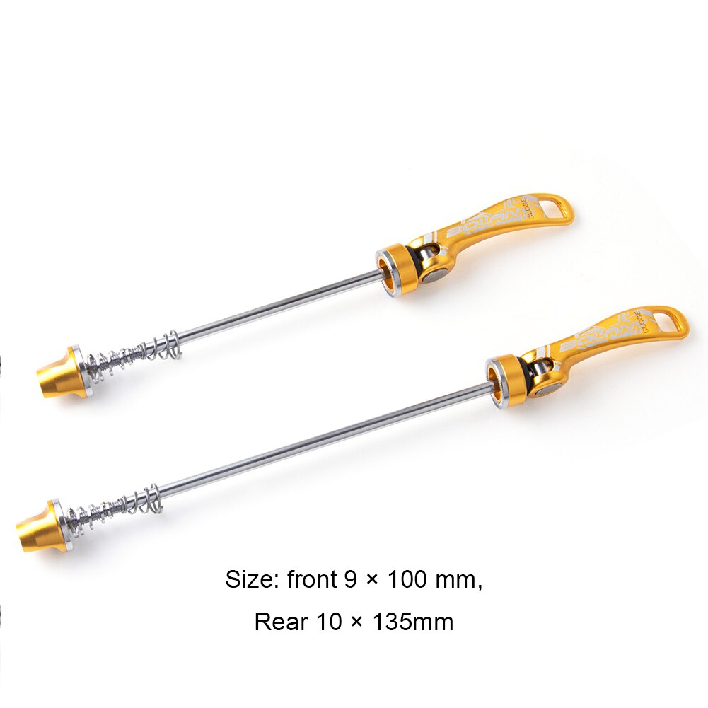 Quick Release Skewer Lever Mountain Bike Aluminum Bicycle Wheel Hub Parts QR Mountain Bikes Skewer Lever MTB Accessories: Gold