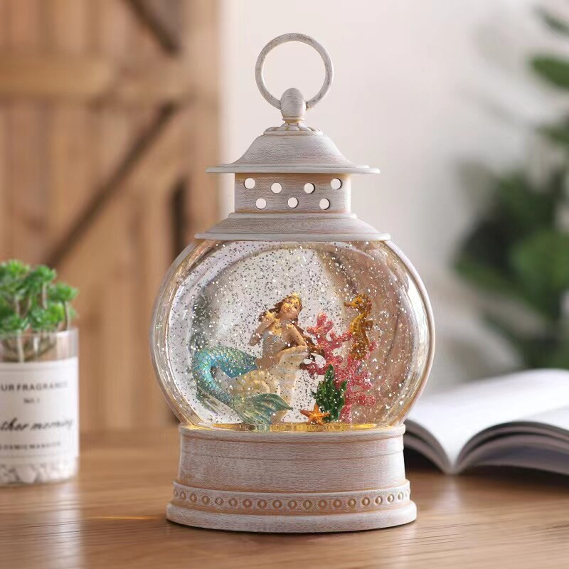 Ballet mermaid angel music box music box eight box crystal ball snow retro birthday put out to send girls
