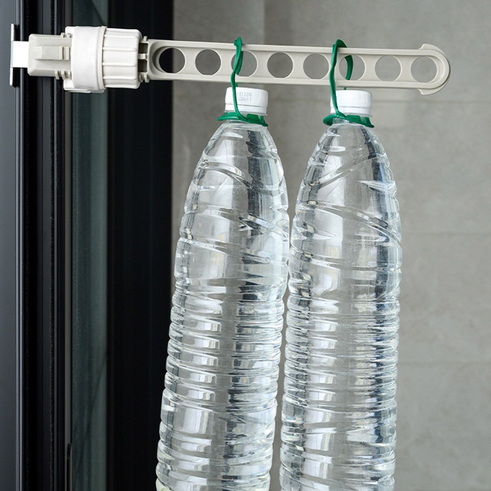 Indoor 8 Holes Clothes Window Hanger Frame Drying Rack Balcony Laundry Hanging for Home Practical Organizers Laundry Dryer