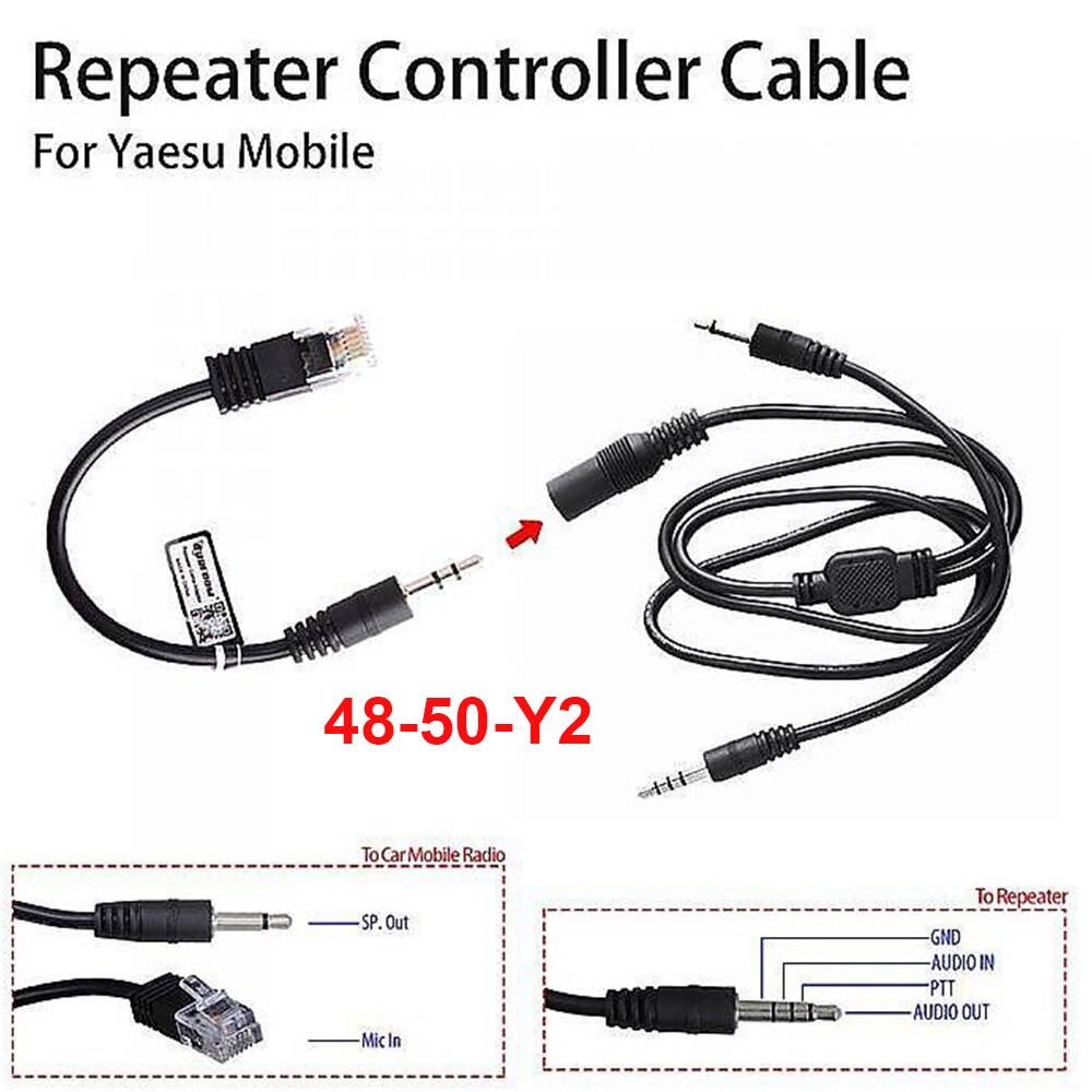 48-50-Y2 repetidor controlador de Cable de Radio móvil FT-817 FT-857 vértice estándar VX-2000 VX-2200 VX-4200 transceptor