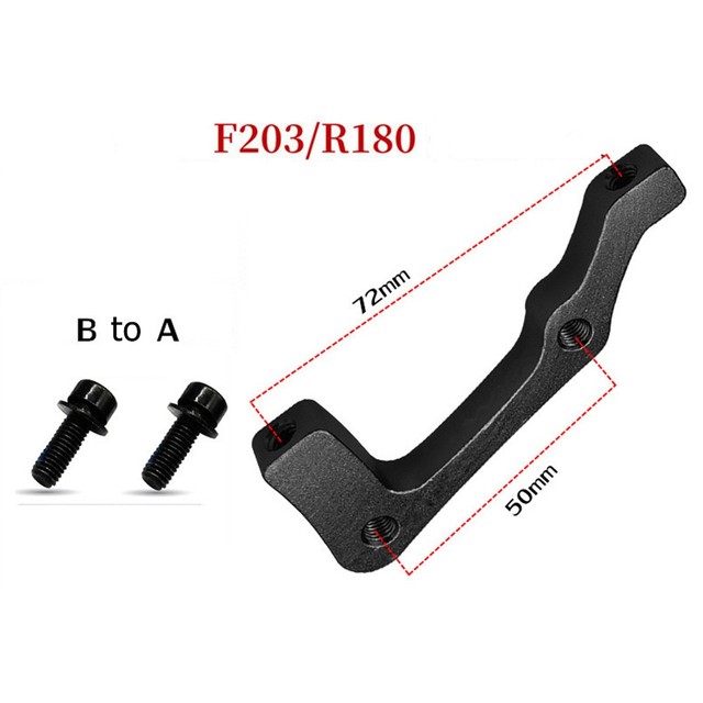 Fiets Schijfrem Mount Adapter Ultralight Aluminium Post/Is Voor/Achter Mtb Racefiets Disc Remklauw Adapter 160/180/203Mm: Black D