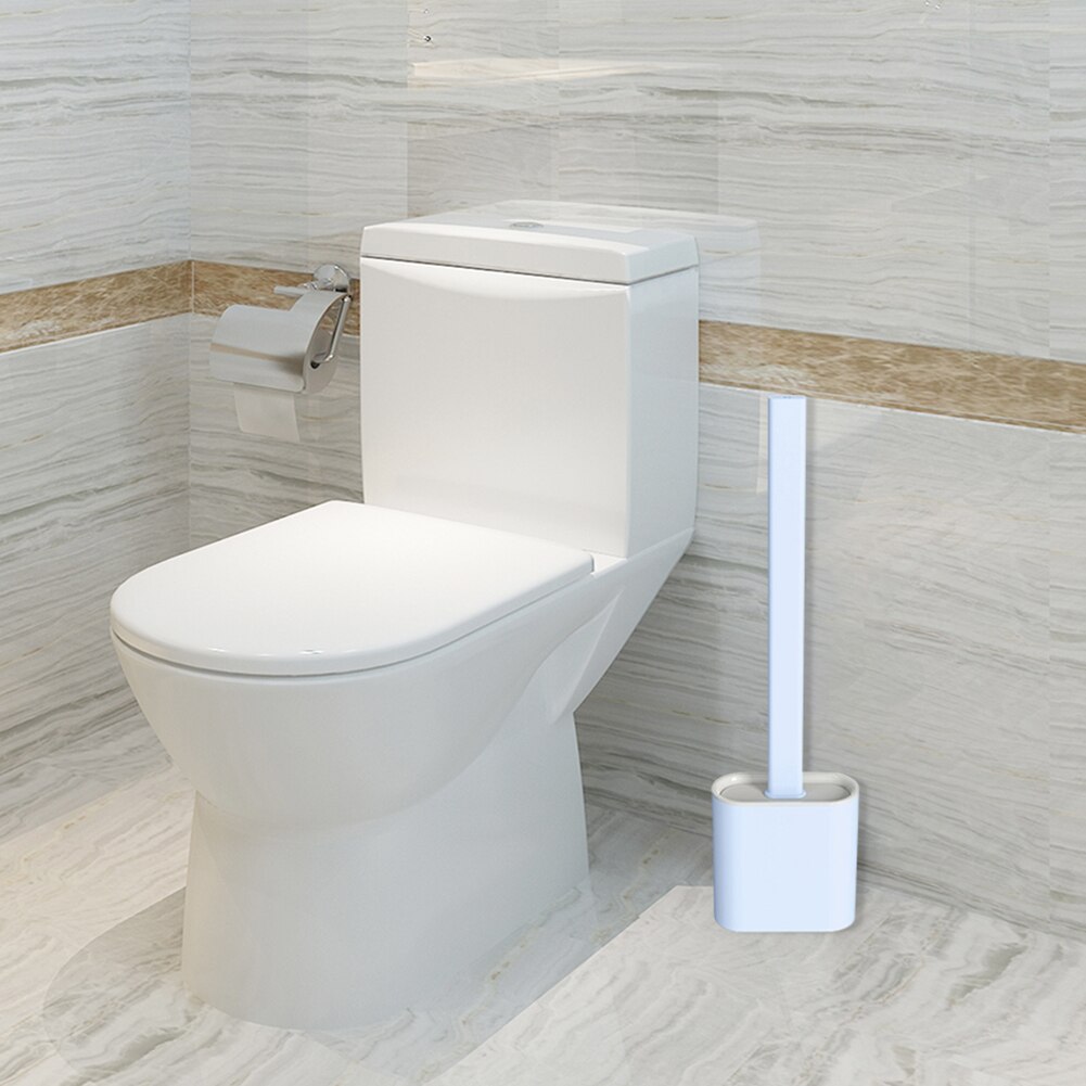Lange Handvat Geen Dode Hoek Toiletborstel Duurzaam Muur Opknoping Cleaning Zachte Borstel Voor Wc Gadgets