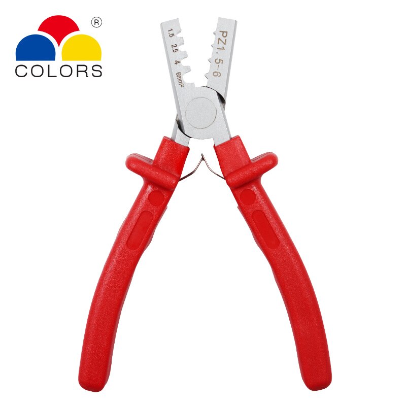 Crimper Plier Set 0.25-10mm2 self-adjustable ratchat wire crimping tool with 1200 Wire Terminal Crimp Connector Insulated: PZ 1.5-6