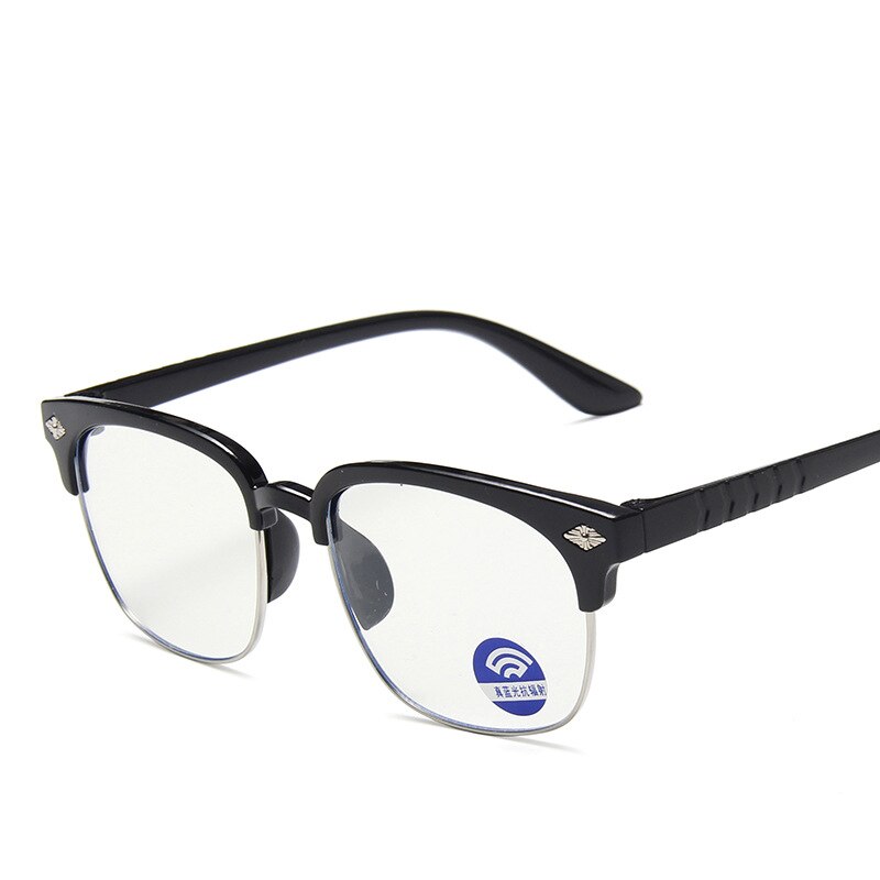 Kid 'S Brillen Anti-Blauw Licht Bril Kinderen Mode Eenvoudige Vierkante Brillen Frame Bijziendheid Optische Spiegel Voor unisex: C1 Bright Black