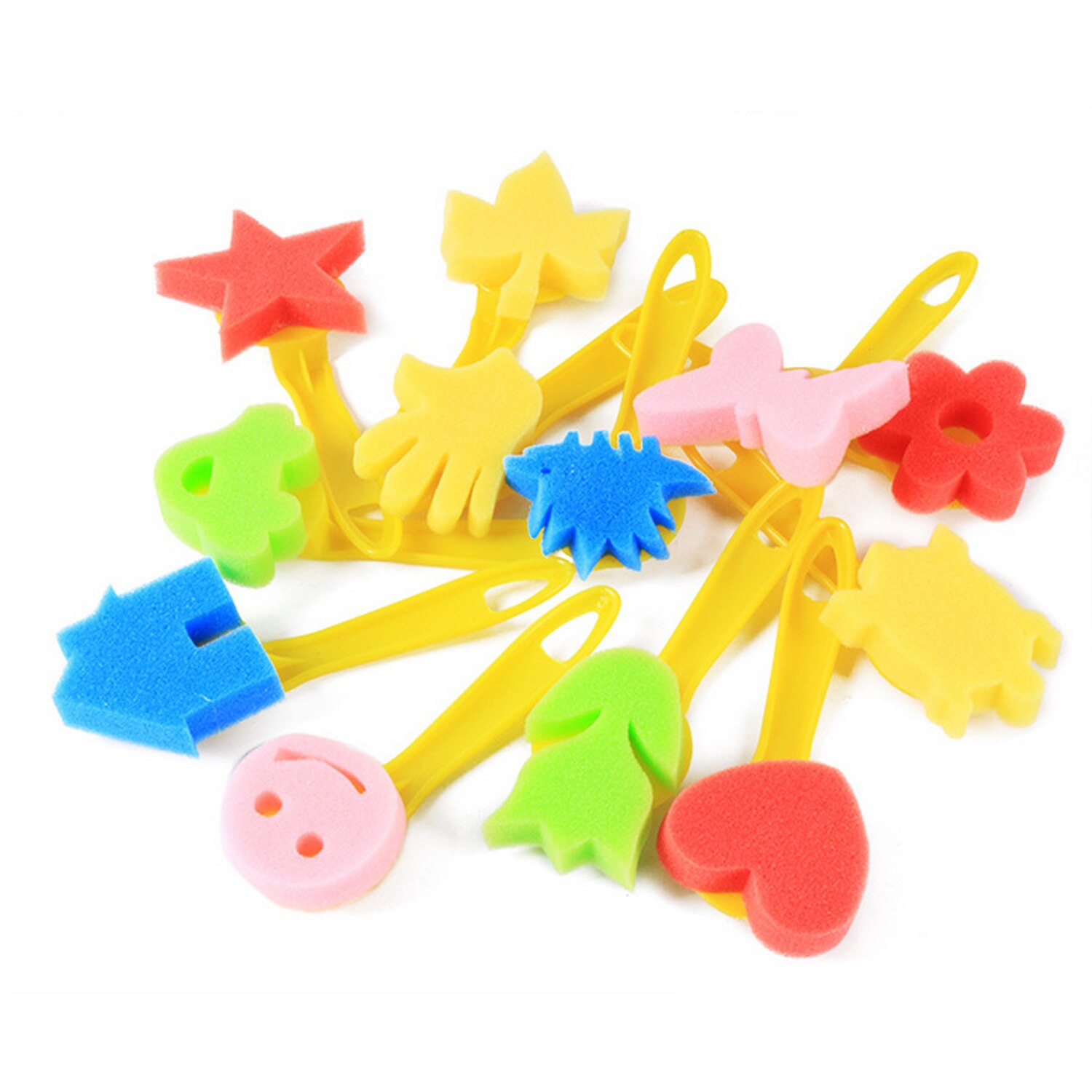 12 STUKS Foam Spons Penselen Set DIY Schilderen Gereedschap voor Kids Kinderen Studenten Thuis Kleuterscholen Klaslokaal