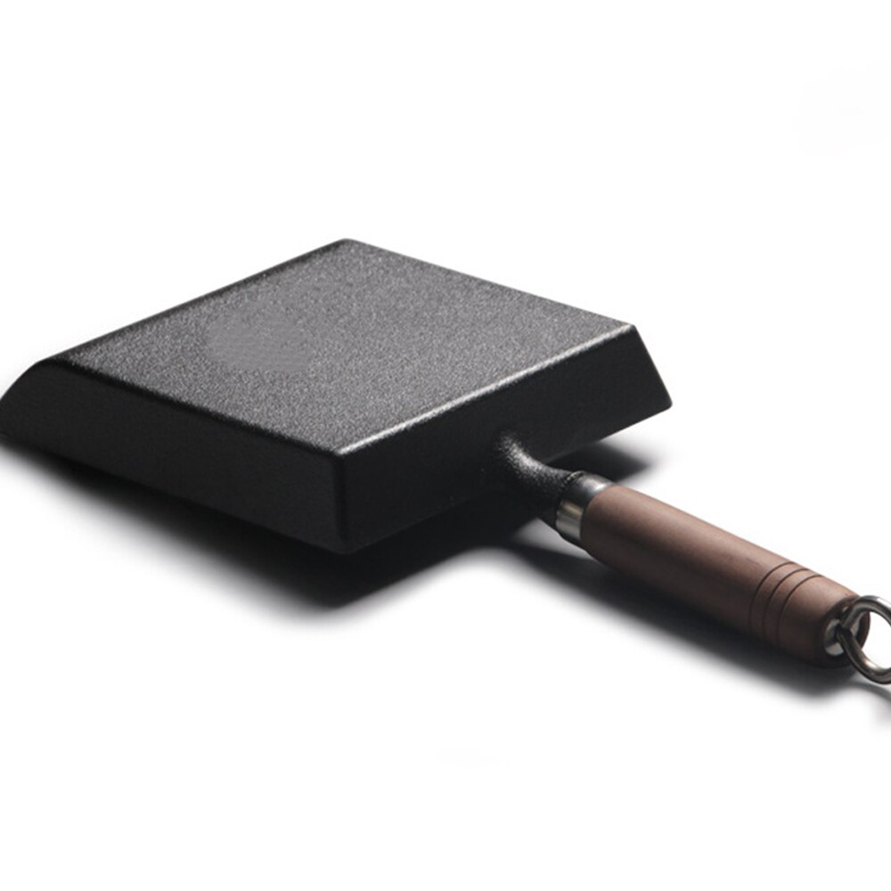 Tamagoyaki Pan Cast Iron Pan Thickened Cast Iron Pan Wooden Handle Frying Pan Tamagoyaki Frying Pan