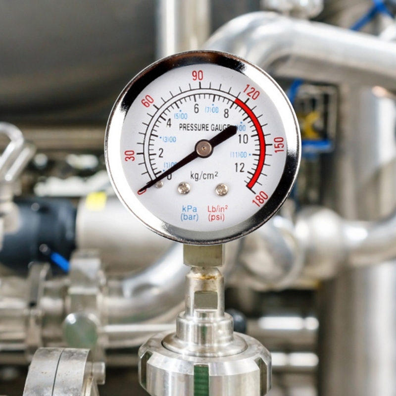 0-180psi 0-12Bar Industriële Luchtdrukmeter Waterdruk Meter Meetbereik 1in 1/4in Kleine Compressor Hydraulische