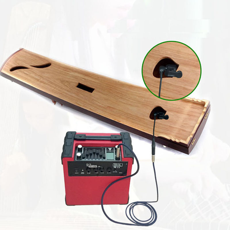 Eno guzheng mikrofon pickup med volumenkontrol sort