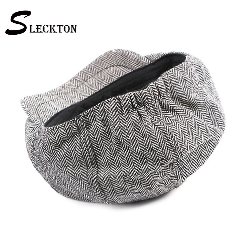 Sleckton peaky skygglapp bra tweed herr basker keps för män casual newsboy kepsar åttkantiga hatt visir casquette