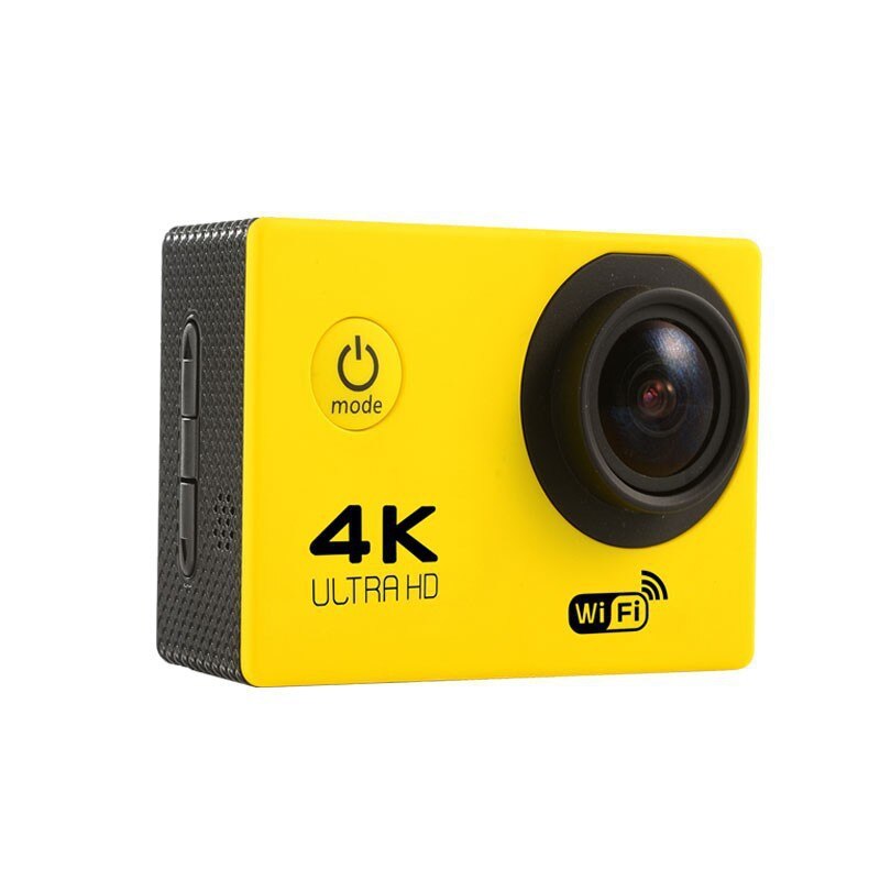 Outdoor Camera Ultra HD 4K/30m Waterproof WiFi 2.0 170°Wide Angle Underwater DVR Camera Outdoor Sports Diving Bike Camera: Yellow