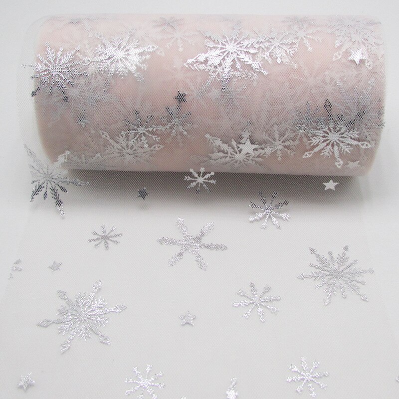 6cm*25 yards snefnug skinnende tyl ruller organza fødselsdag dekoration bryllup indretning festartikler baby shower tutu nederdel: 3- champagne