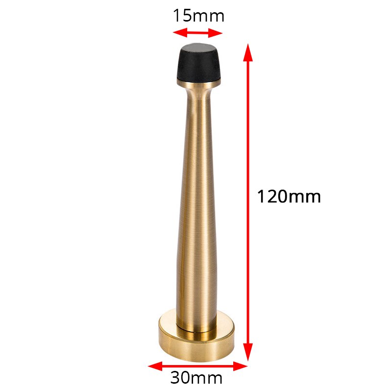 JD Brass Door Stopper Bathroom Door Stop Heavy Duty Floor Wall Mount Bumper Non-magnetic Door Holder Catch Door Hardware: 120mm