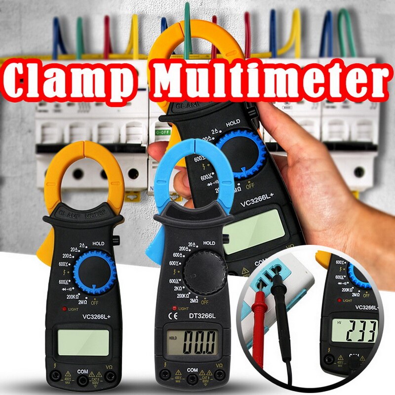 Electrical Multimeter Clamp FireWire Identify Ammeter Voltmeter Ohmmeter AC DC Digital Current Clamp Ammeter Voltmeter Tester