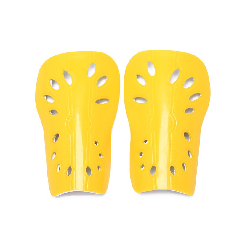 Espinilleras de fútbol ligeras suaves, protectores de fútbol, Protector de pierna deportivo para niños y adultos, equipo de protección, 1 par: Amarillo / M