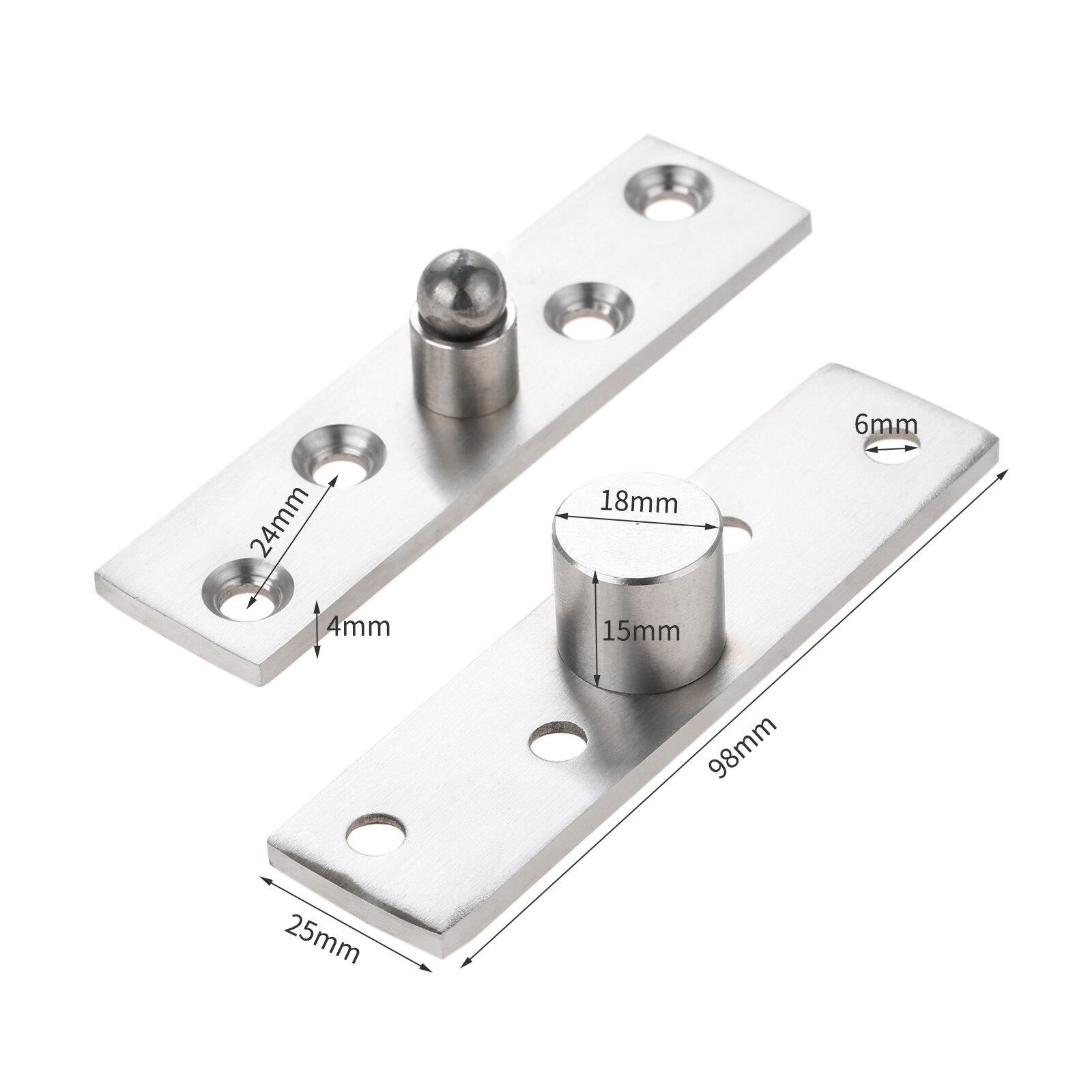 Deur Pivot Roterende Scharnier Rvs Up Down As 360 Graden Rotatie Verborgen Deur Zware Grind Kern 73/95/98Mm Solid: 98 x 25mm