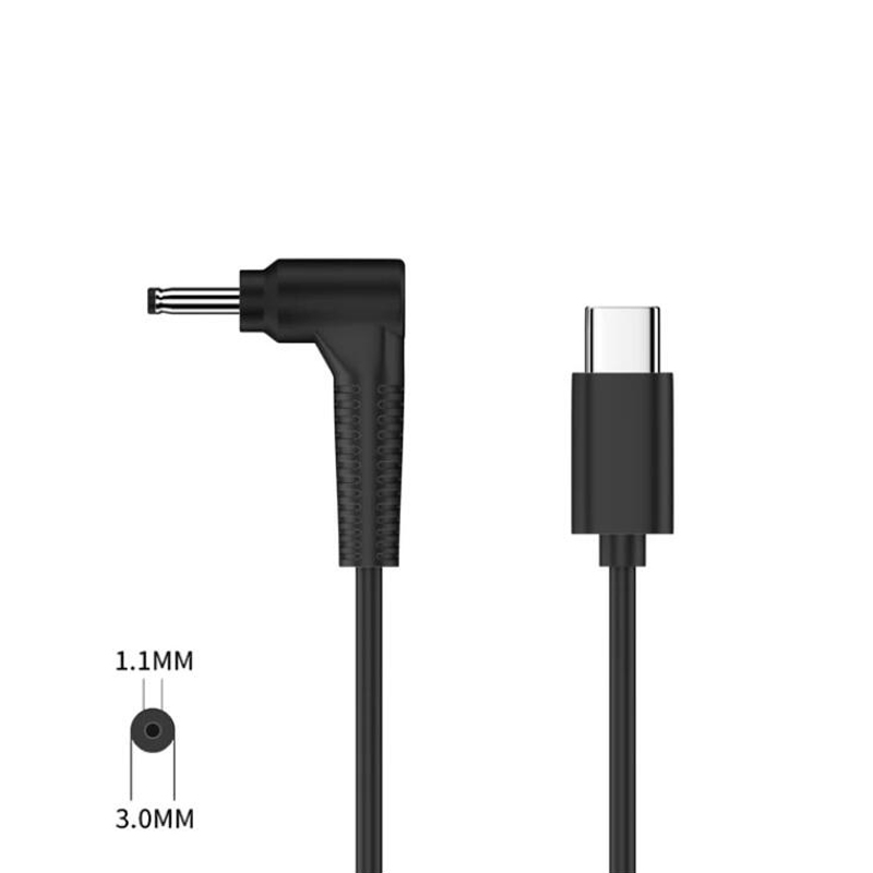 Cavo adattatore USB universale tipo C PD 9V 12V 15V DC 5.5x2.1mm 4.0x1.7mm 3.0x1.1mm cavo di alimentazione per router mini altoparlante ventola: BIANCO / 0.2m