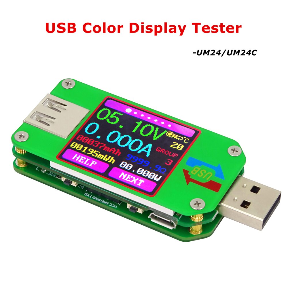 UM34/UM34C UM24/UM24C UM25/UM25C voltmètre cc ampèremètre tension testeur de courant tension batterie Charge USB testeur LD25/LD35 HD25