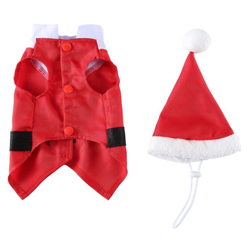 Christmas Santa Claus Costume, Funny Pet Cosplay Costumes Suit