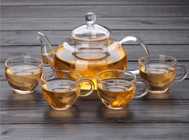 Tea Set High Borosilicate glass Tea Pot Set Infuse... – Grandado