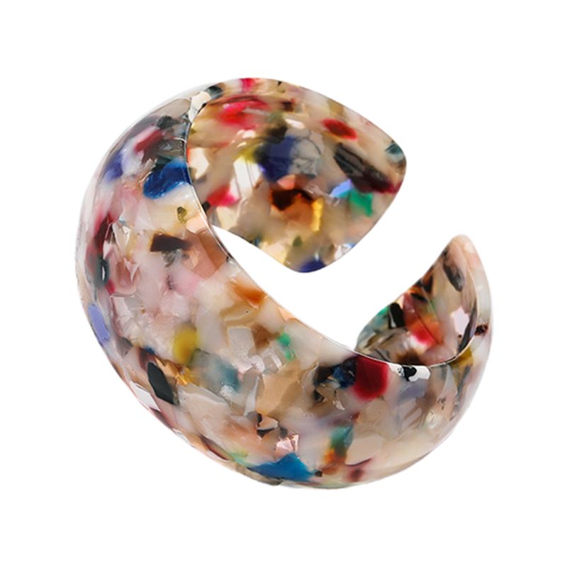 Leopard Bangle Acetate Plate Opening Wide Cuff Bracelet Women Jewelry Decorations: 2