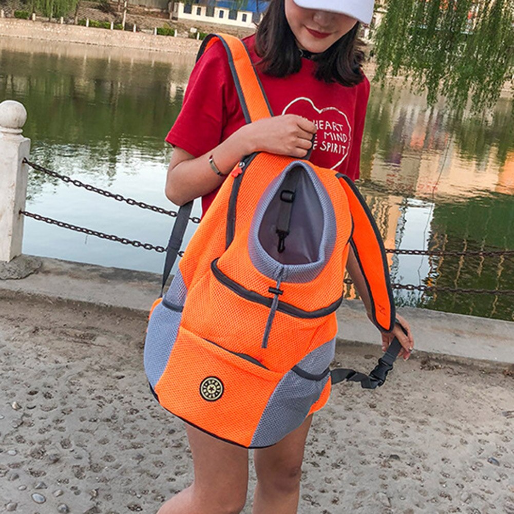 Tragbare Haustier Hund Träger Tasche Atmungsaktiv Oxford Tuch Kopf aus Vorderseite Haustier Träger Tasche Rucksack Breiten Trägern Haustier Rucksack