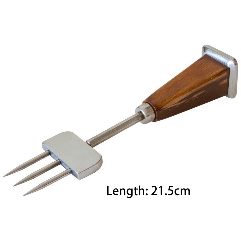 Isplock - robust isflismaskin, bartenderkniv, iskniv , 304 rostfritt stål med tre stift iskross för cocktailbartender: Stora tredelade