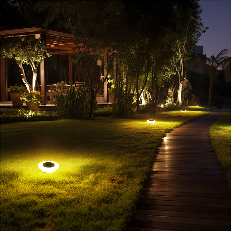 1-20Pack Solar Lights Outdoors Lamp 360° LED Floor Lights IP65 Waterproof with On/Off for Garden Yard Backyard Driveway Patio
