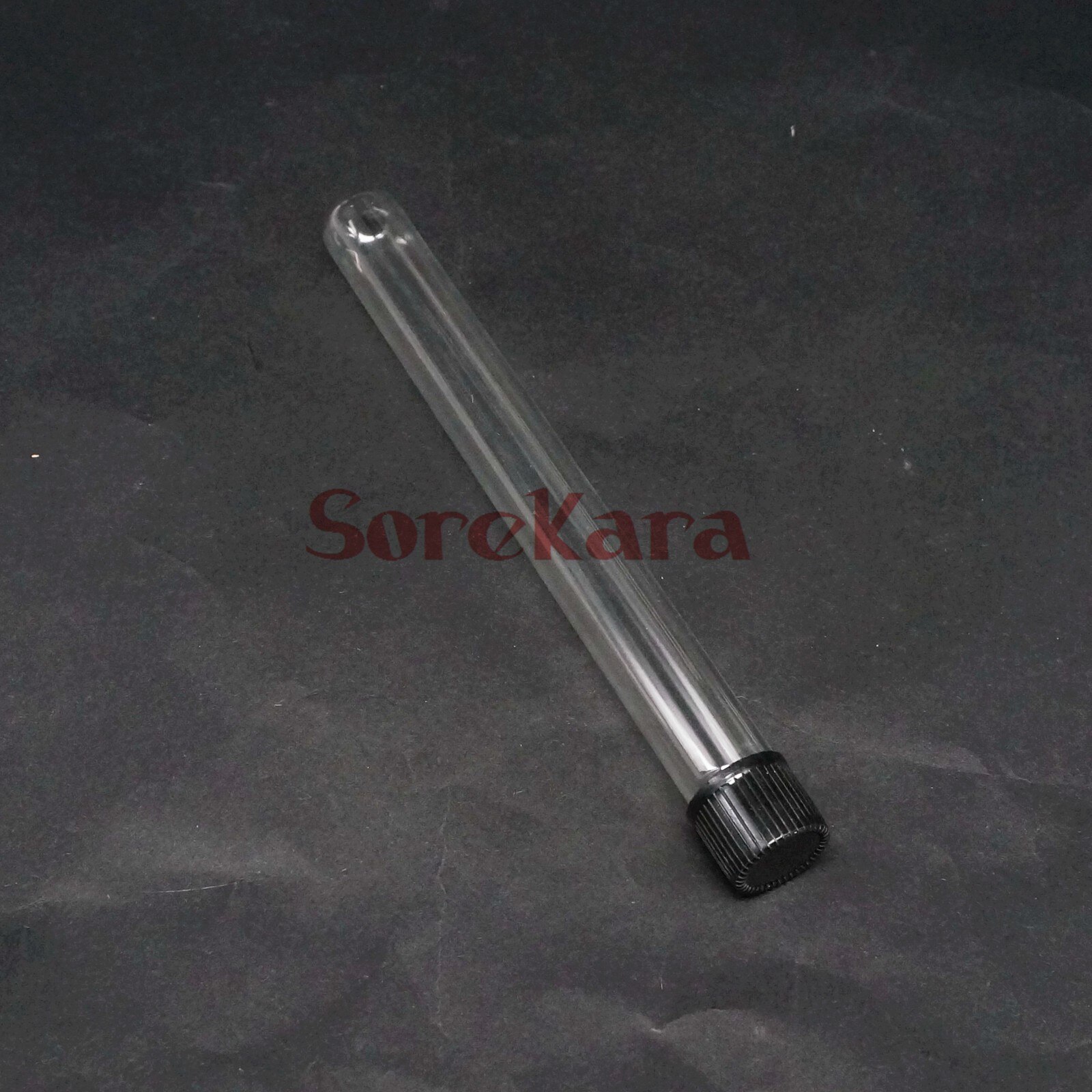 LOT 5 15x150mm Glass Test Tube Round bottom with Screw Cap for Chemistry Laboratory
