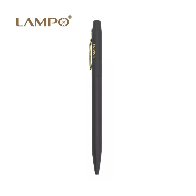 LAMPO Metal Sign Pens Luxury 0.5MM Black Gel Ink Pen Smooth Writing ручка Office School Stationery Supplies boligrafos: WHITE