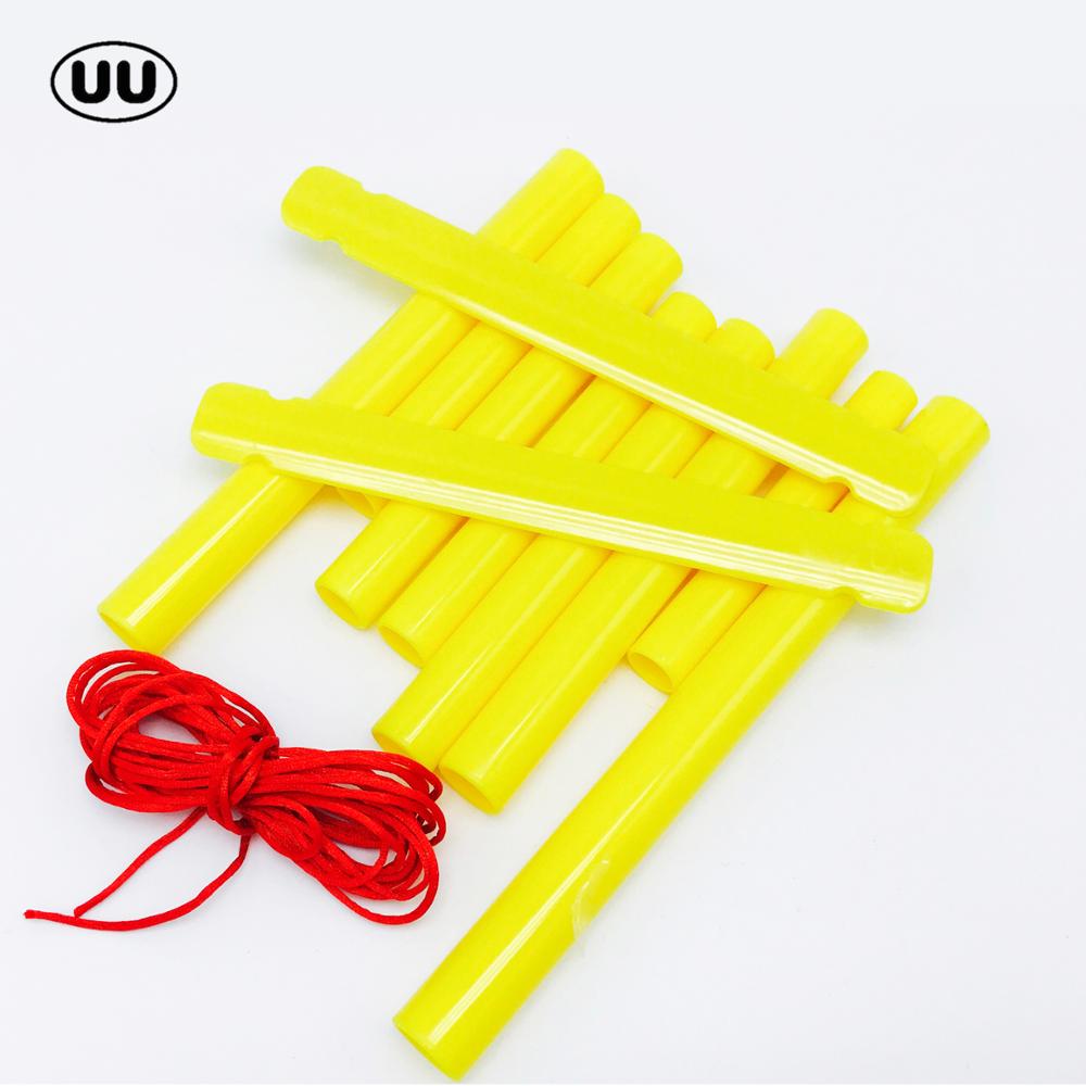 UU Pan Flute Flauta 8 Pipes Panpipes ABS Plastic Chinese style PanFlute Handmade Kids DIY Pan Pipe Woodwind Musical Instruments